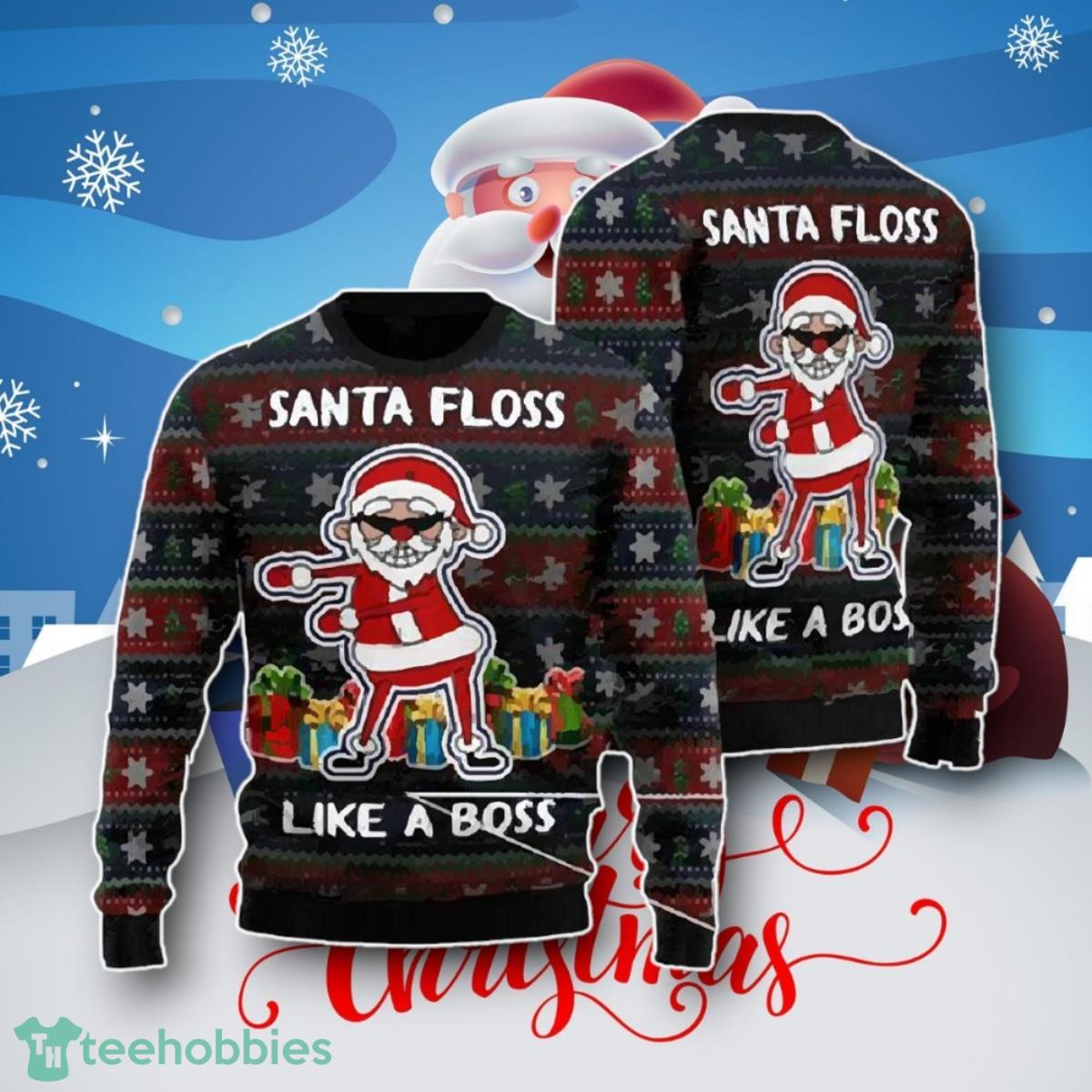Santa Floss Like A Boss Ugly Christmas Sweater Unique Gift