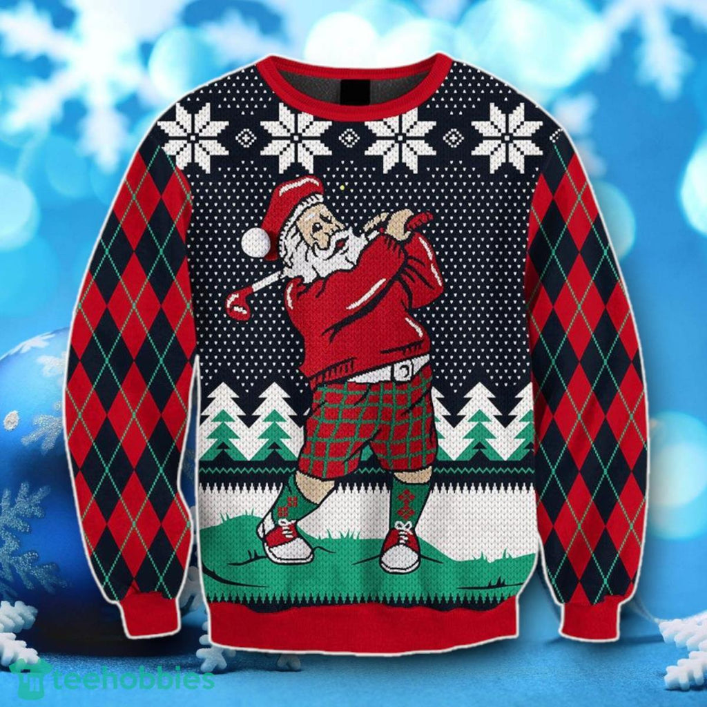 Santa Love Golf Ugly Christmas Sweater Unique Gift For Men Women