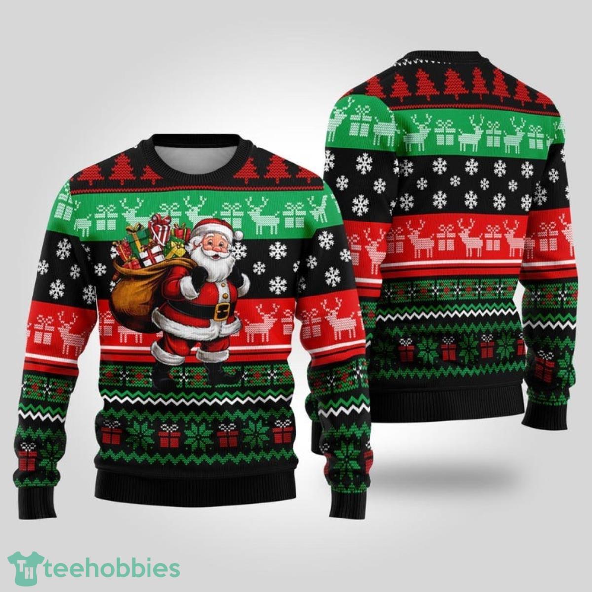 Santa’s Sleigh Christmas Sweater Festive Holiday Ugly Christmas Sweater For Men And Women