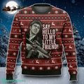 Scarface Say Hello To My Little Friend Tony Montana Ugly Christmas Special Gift