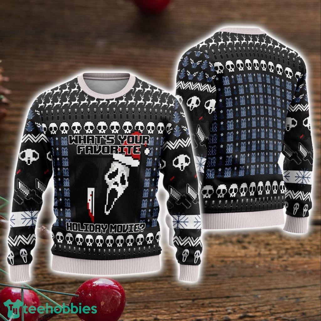 Scream Horror Ghost Face Favorite Movie Halloween Shirt Scream Ugly Christmas Sweater Holiday Gift
