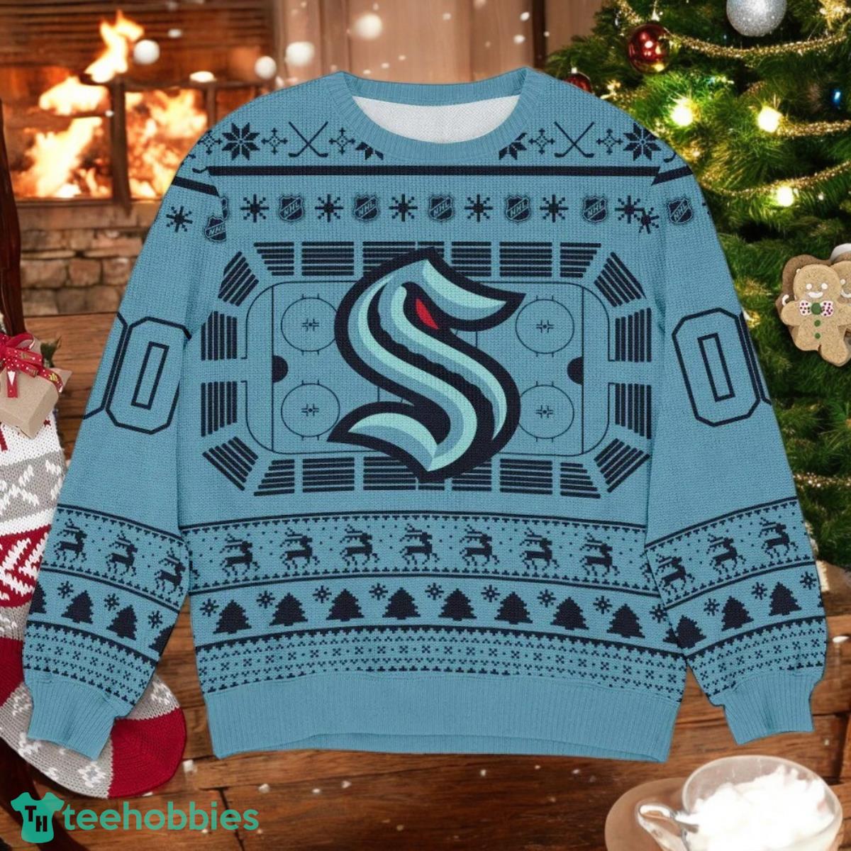 Seattle Kraken NHL Ugly Christmas Sweater Team Holiday Christmas Gift