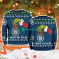 Seattle Mariners Mlb Grinch Hand Ugly Christmas Sweater 3D