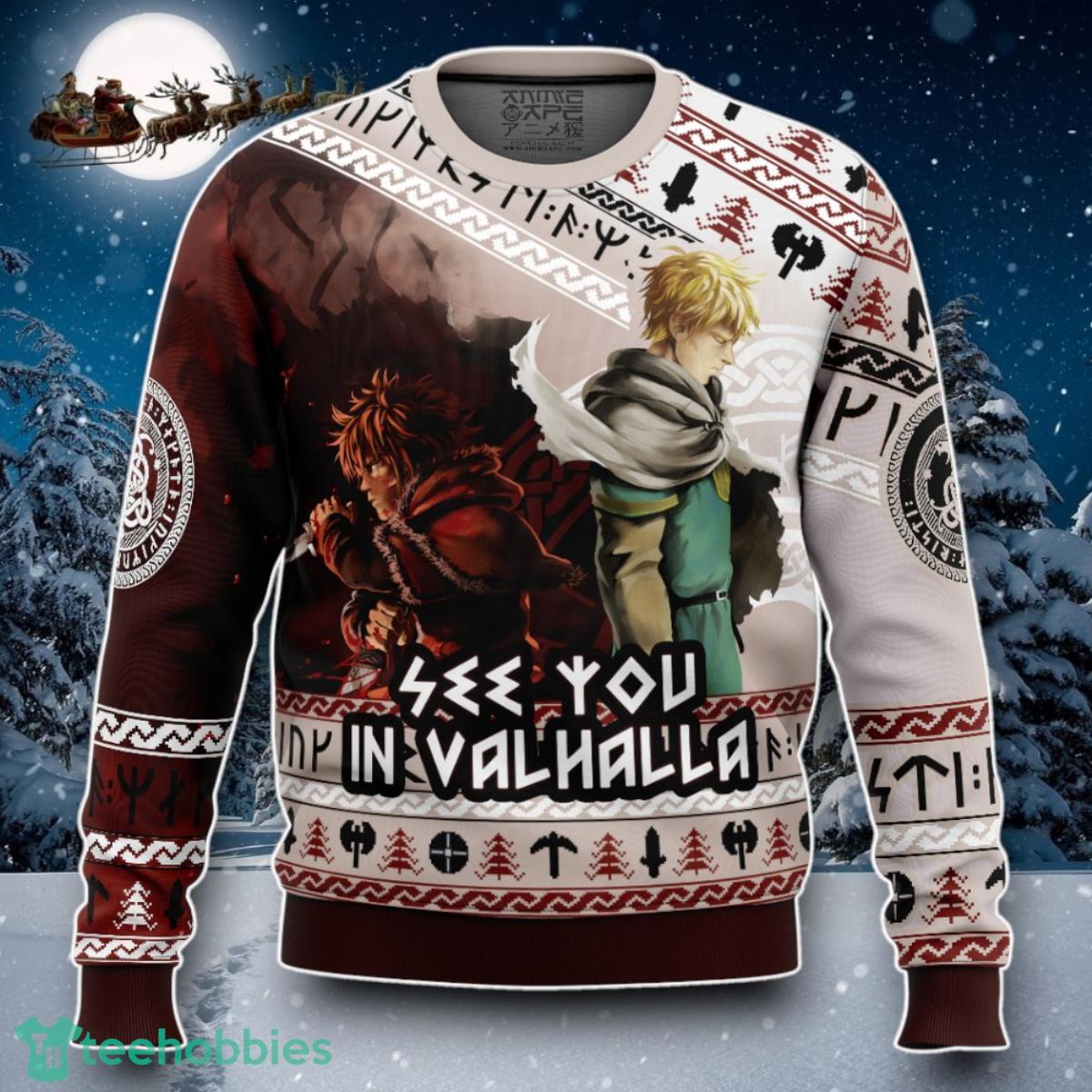 See You In Valhalla Vinland Saga Ugly Christmas Sweater Special Gift