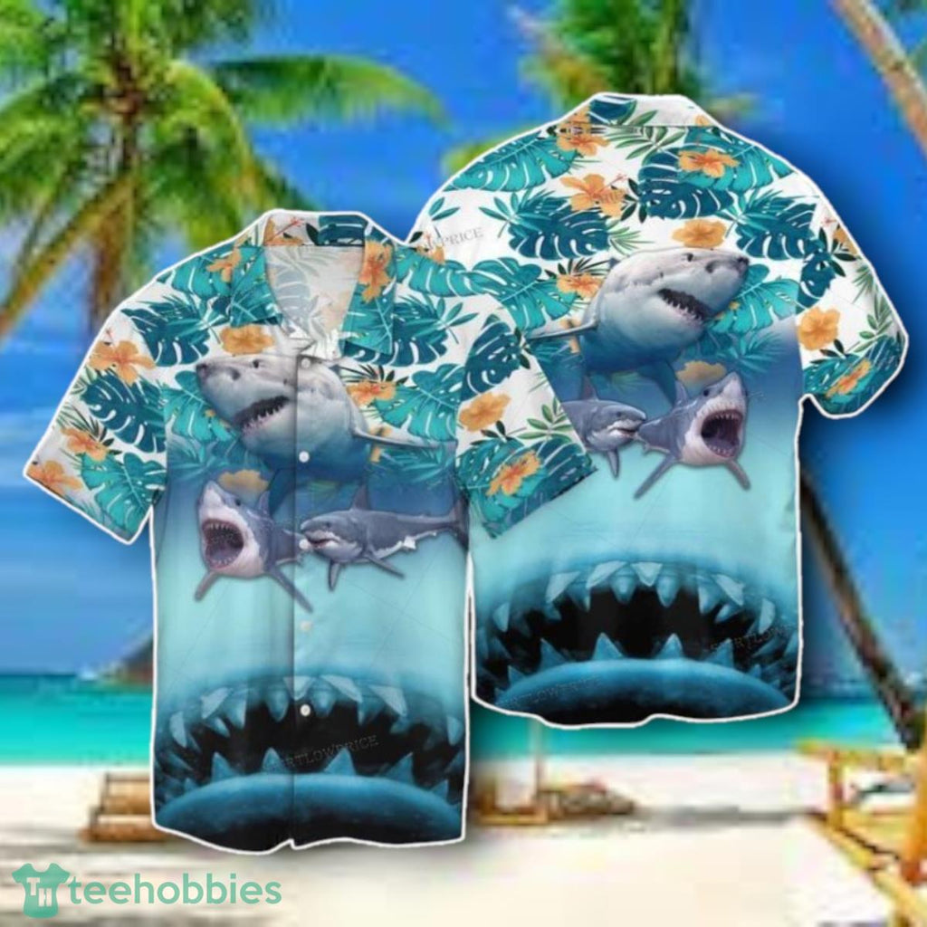 Shark Ocean Hawaiian Shirt Style Gift For Men And Women