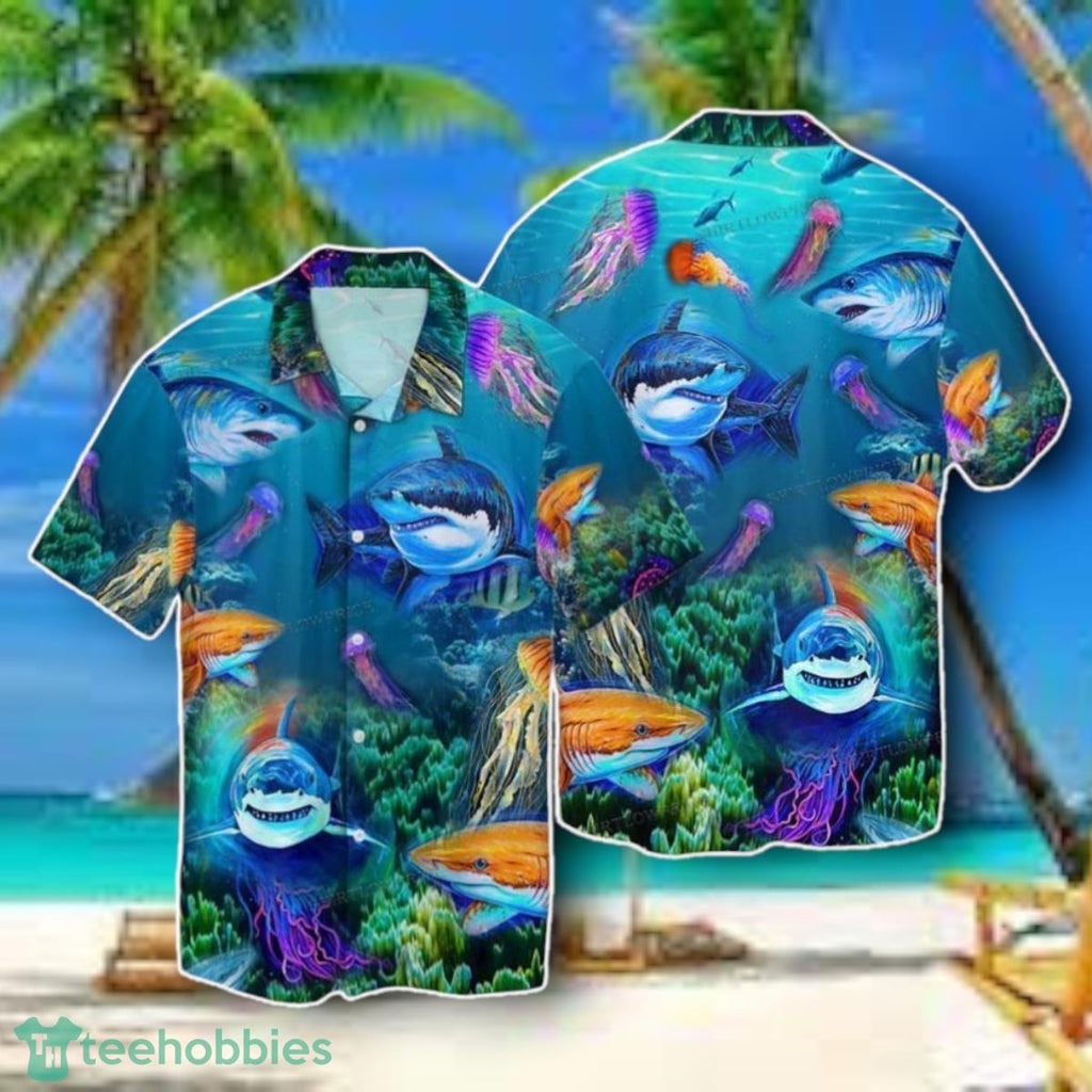 Shark Ocean Hawaiian Shirt Style Gift