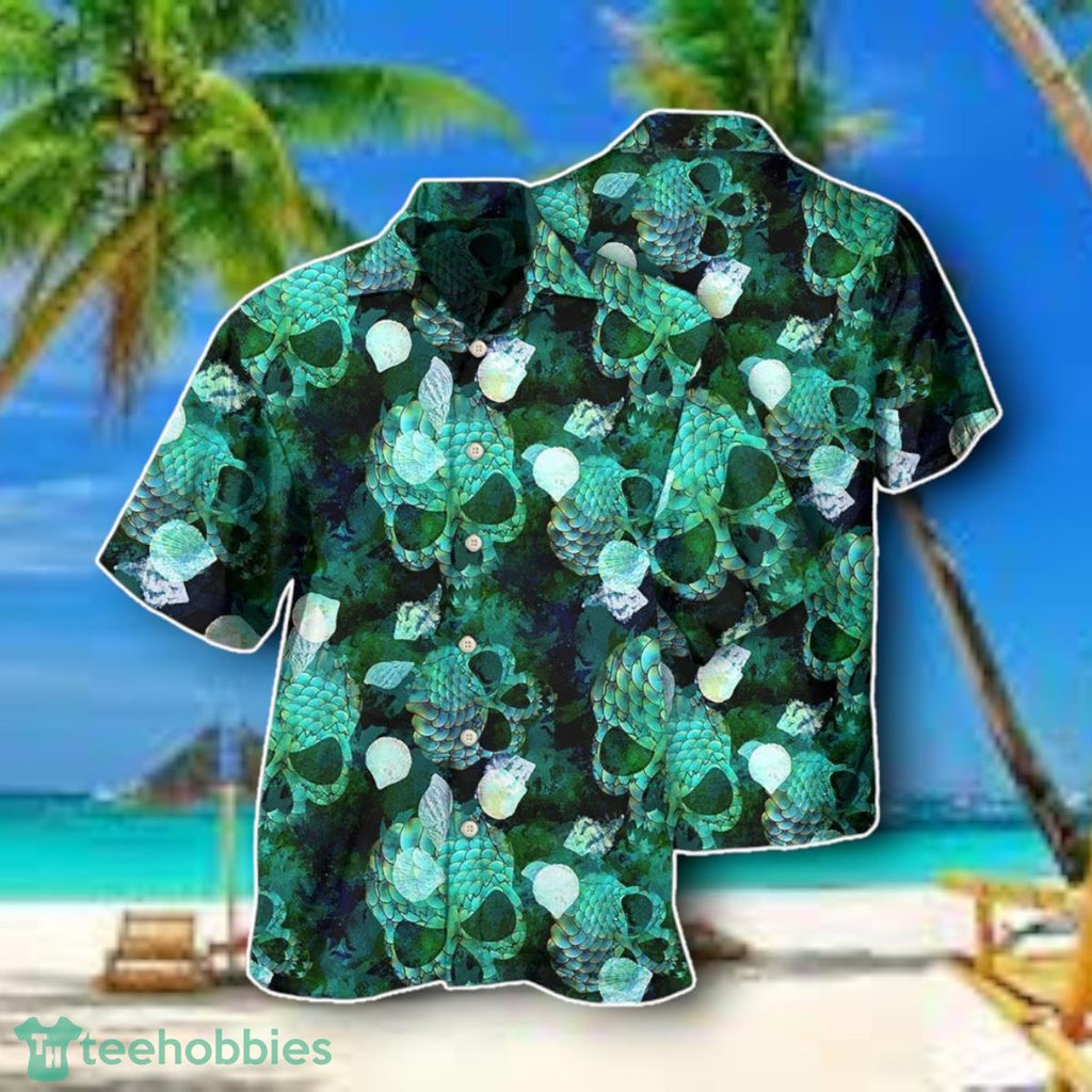 Skull Fish Hawaiian Shirt Style Gift