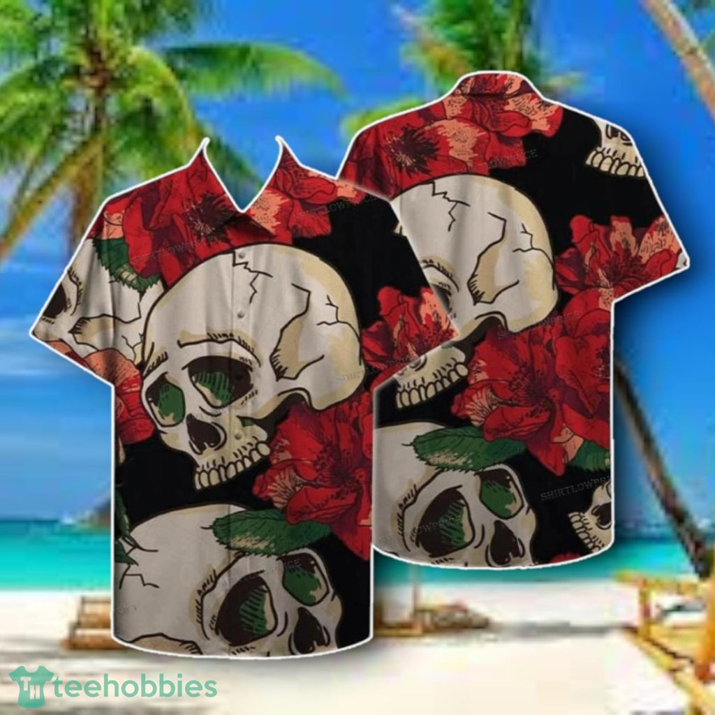 Skull Tropical Hawaiian Shirt Style Gift For Men And Women