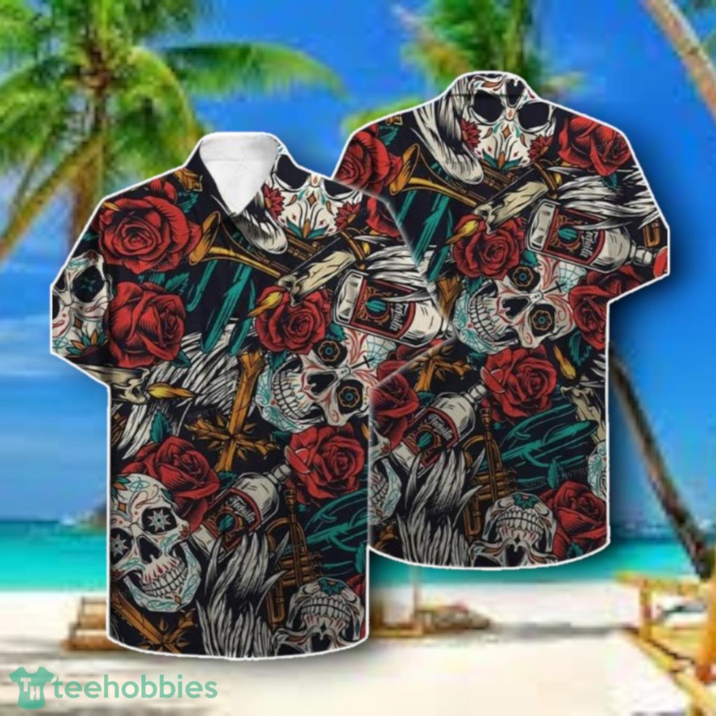 Skull Tropical Hawaiian Shirt Style Gift For Men Women