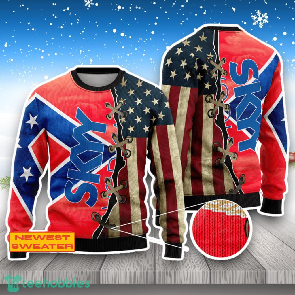SKYY Vodka USA Flag 3D Sweater For Men Women