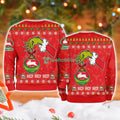 South Sydney Rabbitohs Nrl Grinch Hand Ugly Christmas Sweater 3D