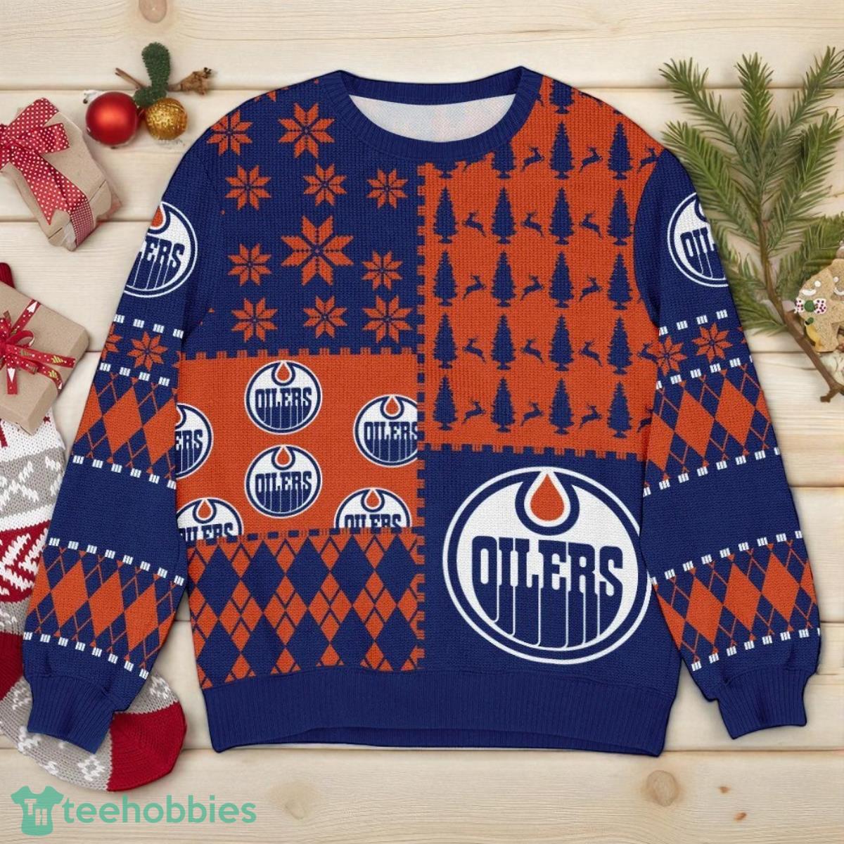 Sport Team Edmonton Oilers NHL Ugly Christmas Sweater All Over Prints Christmas 3D Sweater For Men Women