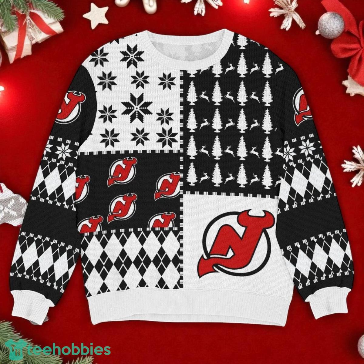 Sport Team New Jersey Devils NHL Ugly Christmas Sweater All Over Prints Christmas 3D Sweater For Men Women