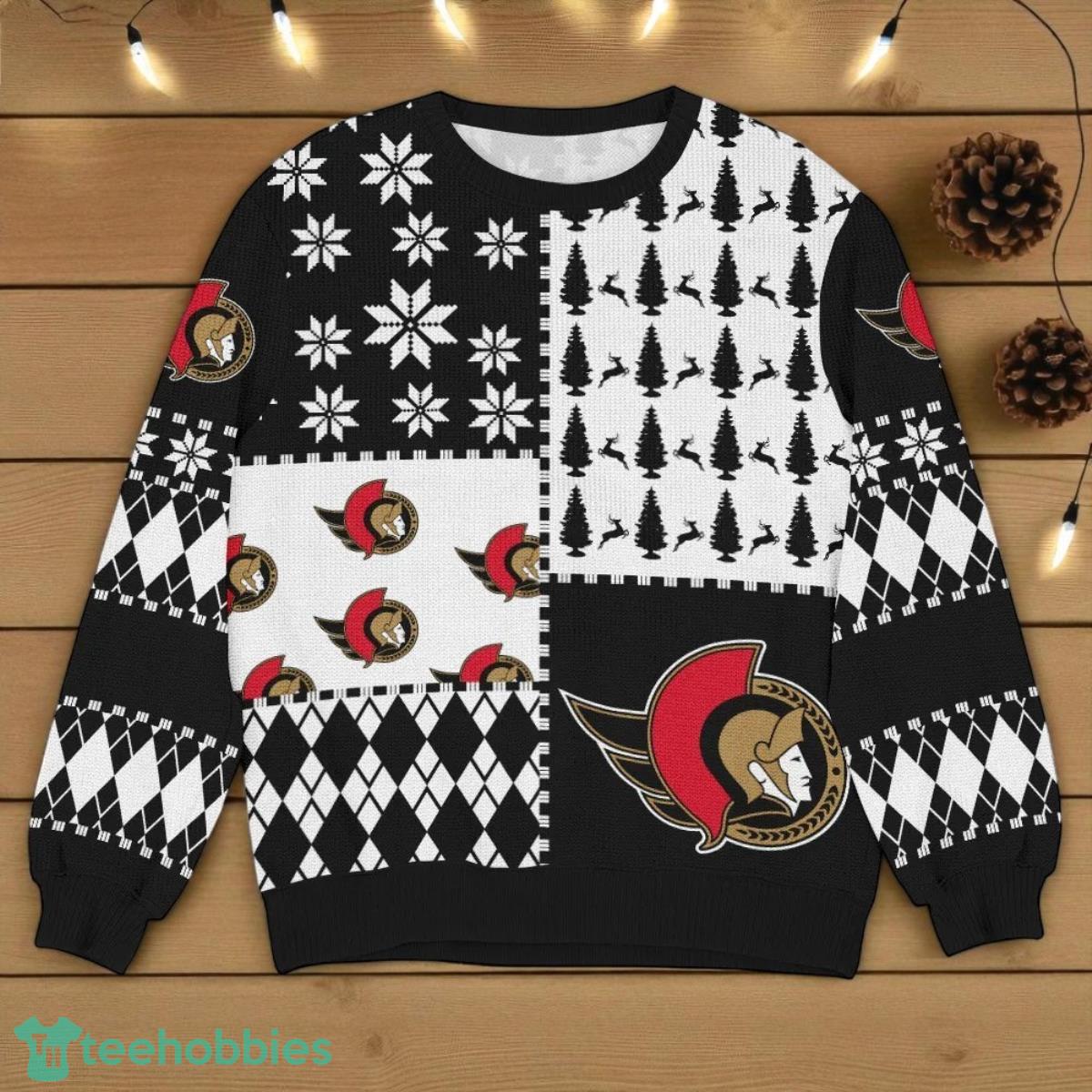 Sport Team Ottawa Senators NHL Ugly Christmas Sweater All Over Prints Christmas 3D Sweater For Men Women
