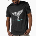Whale Tail: Polynesian Black and White Tatau Inspired pattern by aokshirts