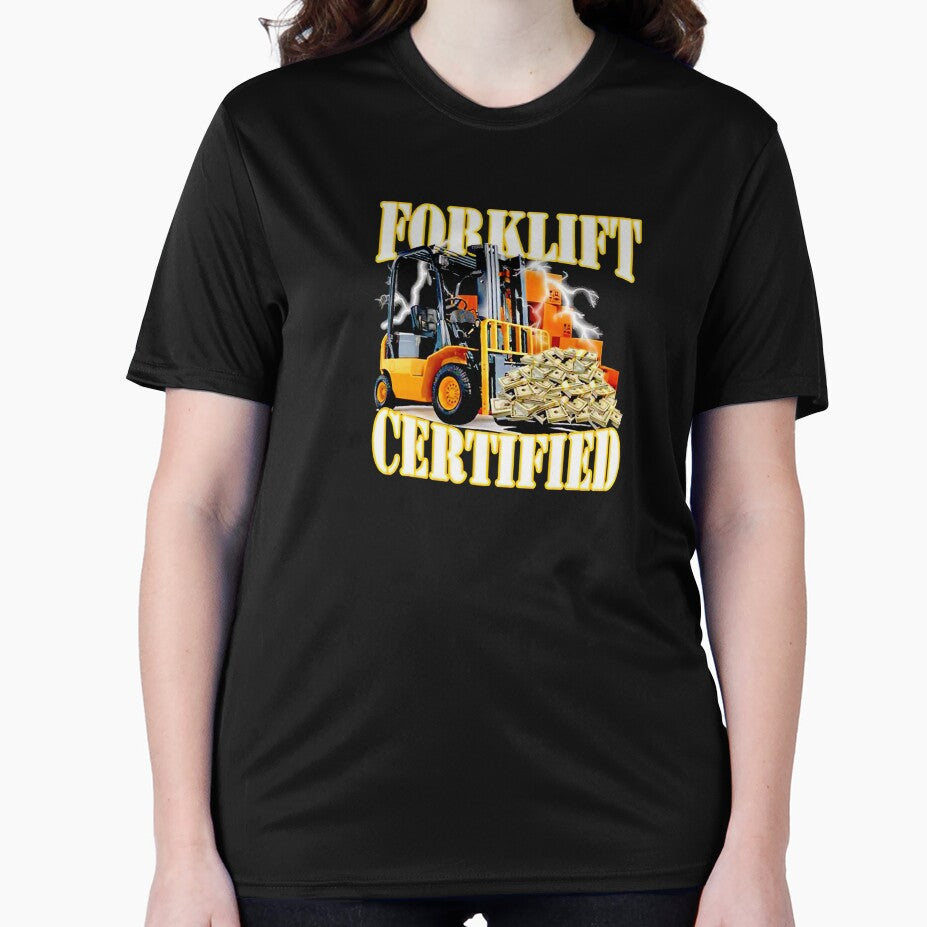 Forklift Certified Shirt, Forklift Driver Gift, Funny Forklift Tee, Forklift Unisex Heavy Cotton by kamaldc