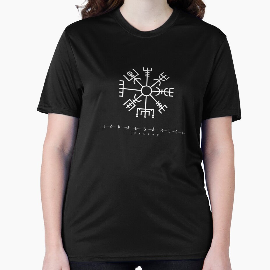 White Jokulsarlon Iceland Vegvisir Logo by WASchaidler