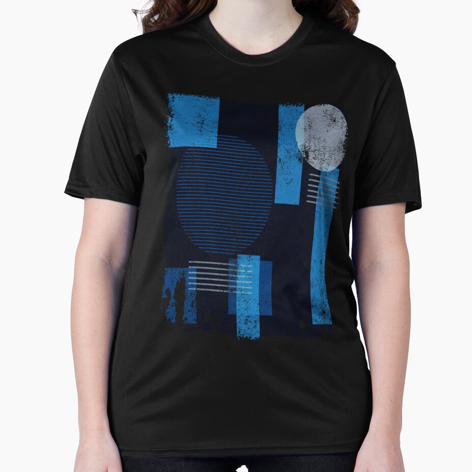Black and Blue Tones Squares and Circles by CoffeeWires