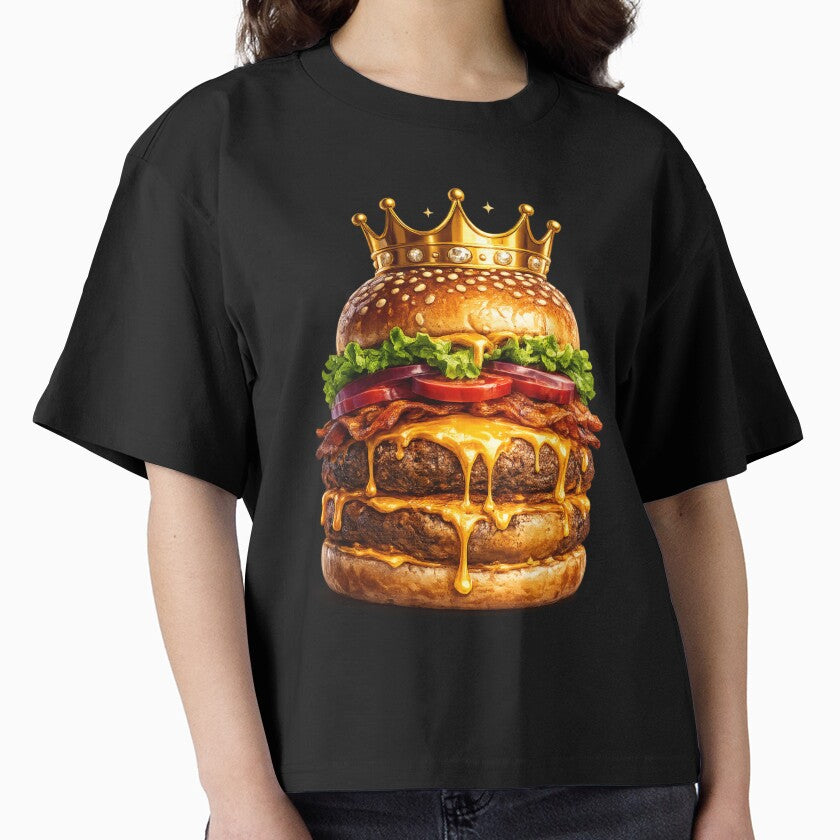 Royal Crown Cheeseburger: Luxury Premium Gold Crown Gourmet Burger by irfanshikh
