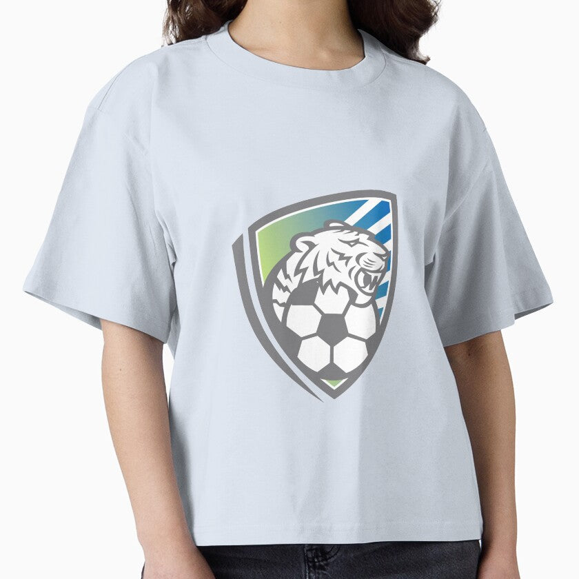 Tiger Soccer Ball Shield by patrimonio Unisex , , , Long Sleeve Tee