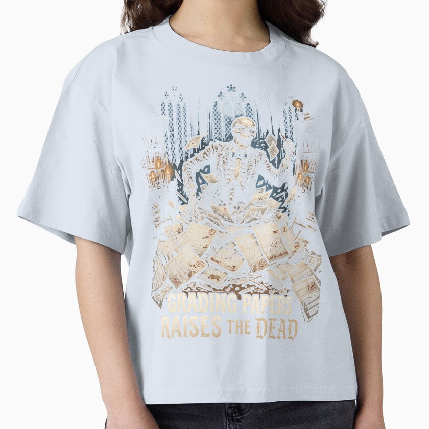 Grading Papers Raises The Dead Funny Skeleton Teacher by printedartgoods