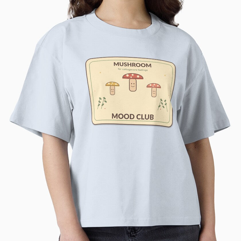 Mushroom Mood Club Cute Cottagecore Design by Cozy Oddities Studio