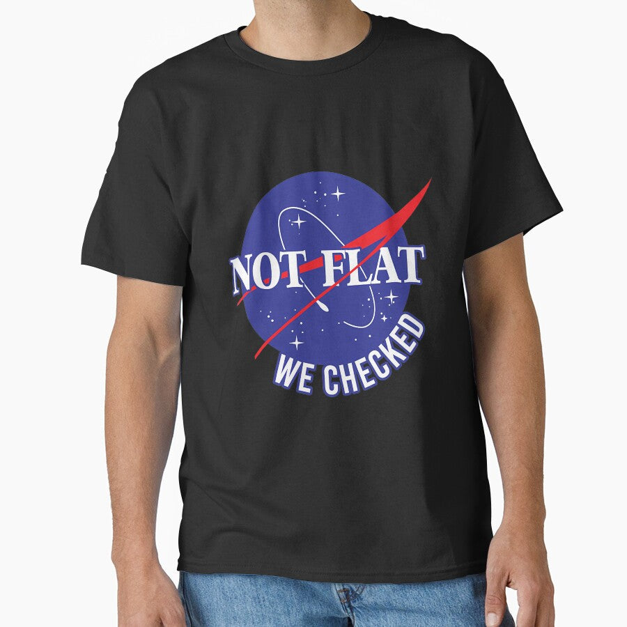 Nasa Not Flat We Checked by JoeRusconi Unisex , , , Long Sleeve Tee