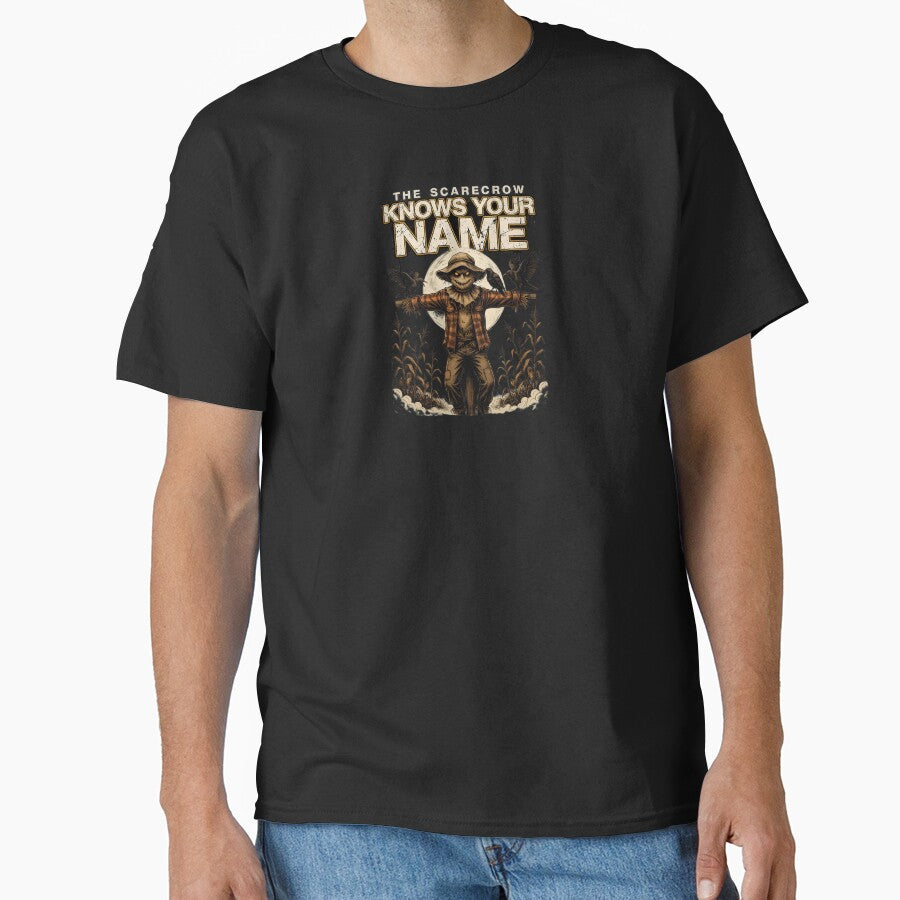 The Scarecrow Knows Your Name, Halloween Horror Cornfield Vintage by CryptReel