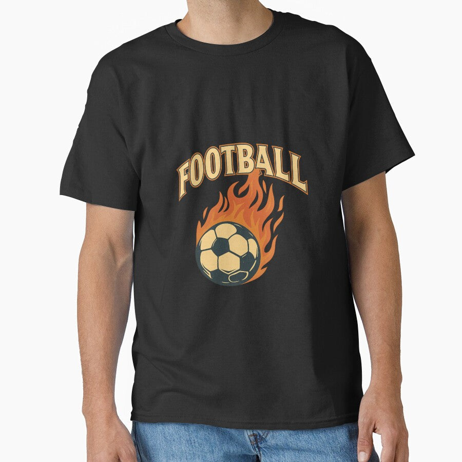 Football Flames – Vintage Soccer Ball Design for True Fans by darkan1 Unisex , , , Long Sleeve Tee