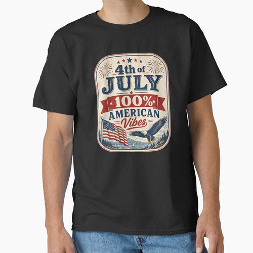 4th of July, 100% American Vibes by FreshPixelArt