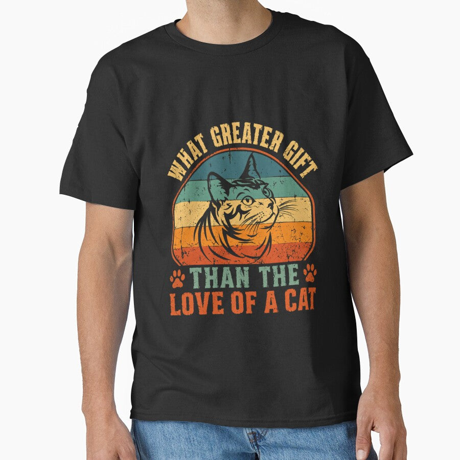 What Greater Gift Than The Love Of A Cat Cat Lover Cat Owner Pet Feline by RetroMini2026