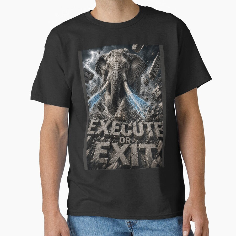 Founder Execute Exit Elephant Industrial Brutalist Canvas Art by SavannaStrikes