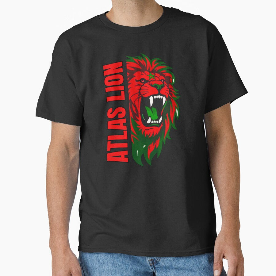 Lion du Maroc, Lion de l’Atlas,Moroccan Lion, Morocco Lion T Shirt, Maroc football, Morocco football fan by NinaCreator