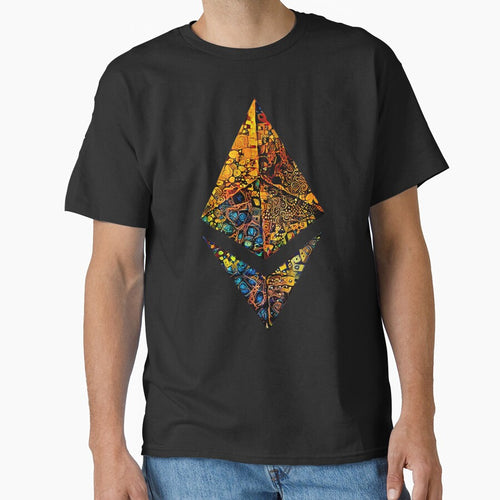 "Gold leafed" ETH crypto, Ethereum logo. by PrintPit