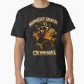 Midnight Snack Criminal Raccoon Vintage Fast Food Graphic T-Shirt by clockedoutwearshop