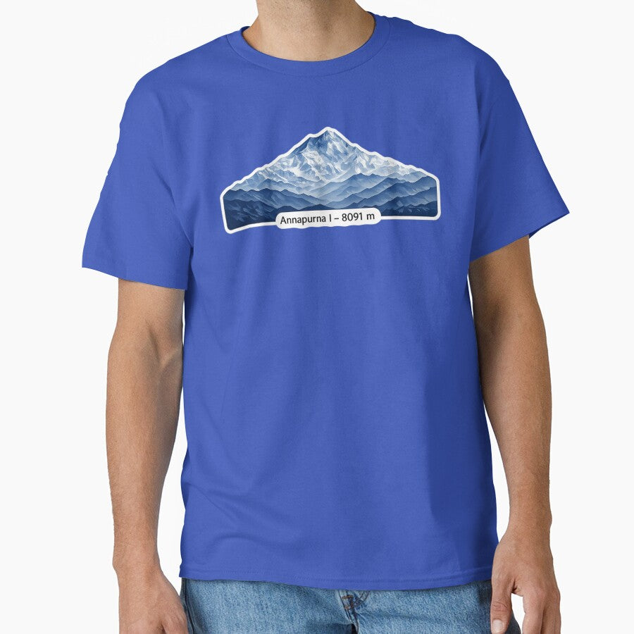 Annapurna I 8091 m – Minimalist Himalayan Mountain Sticker by GabeMountainArt