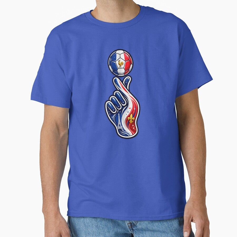 France Soccer Finger Spin Design | French Football Fan Art | Tricolor Football Graphic | France World Cup Supporter Gift | Soccer Lover Sticker Poster by thesmilngnature