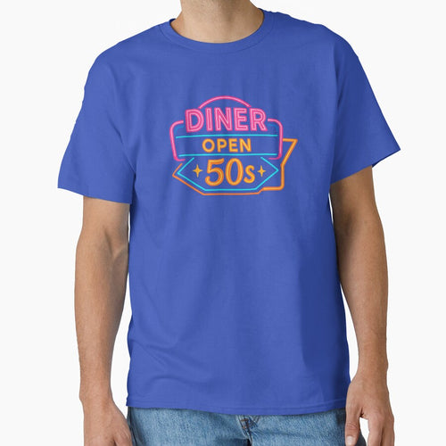 50s Neon Diner Sign – Retro Typography in Bold Colors by johndesignwaves