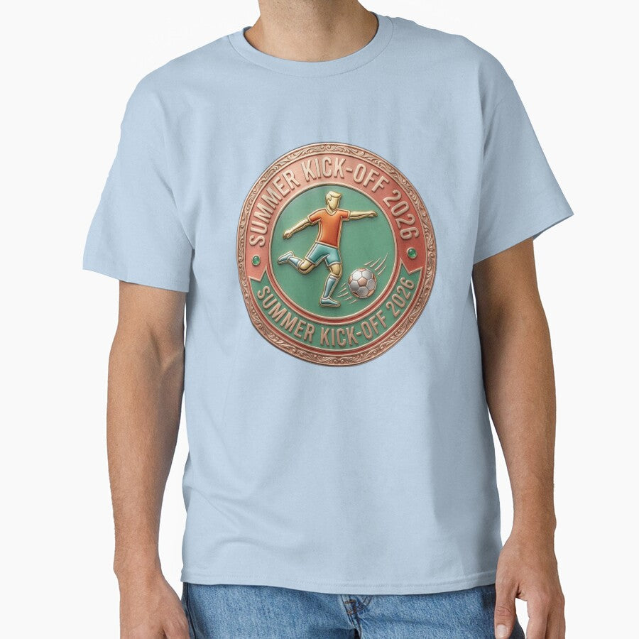 Summer Kick-Off 2026 Soccer Season Luxury Emblem by Fatomfatom Unisex , , , Long Sleeve Tee