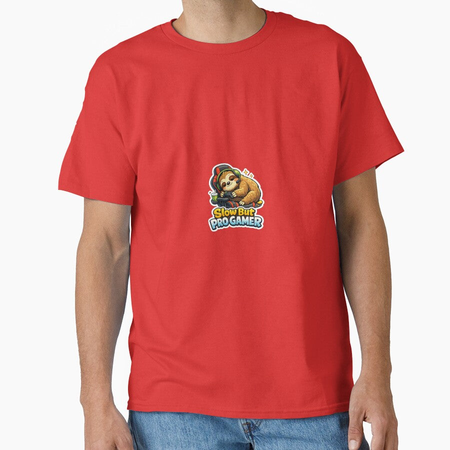 Slow But Pro Gamer Sloth – Funny Lazy Gamer Cartoon Gaming Sticker by irfanshikh