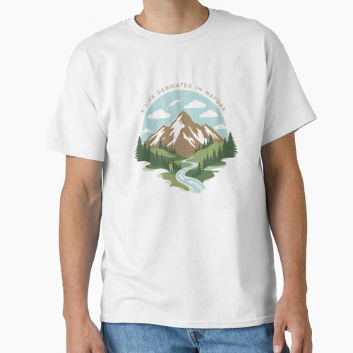 A Life Dedicated in Nature – Scenic Mountain Adventure Art by The-Daily-Drape