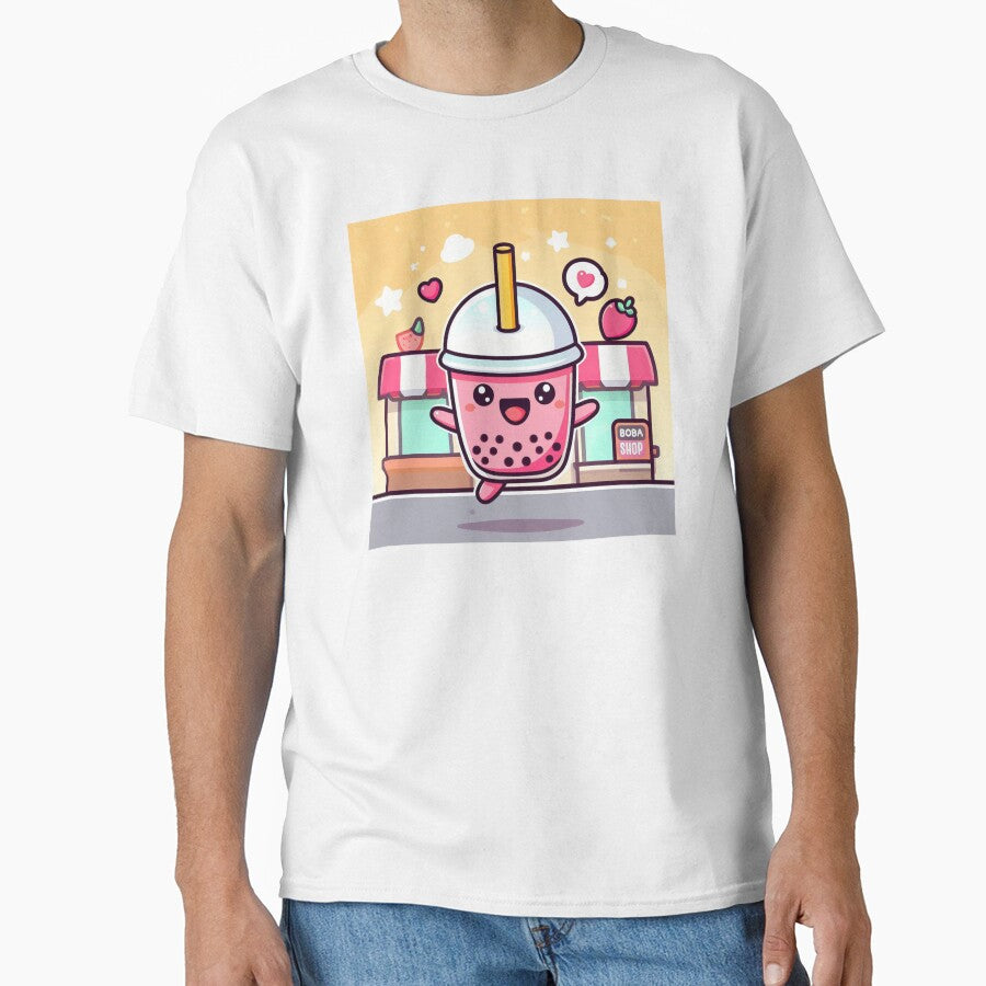 stawberry banada bubble tea with boba shop by SaraDatCool