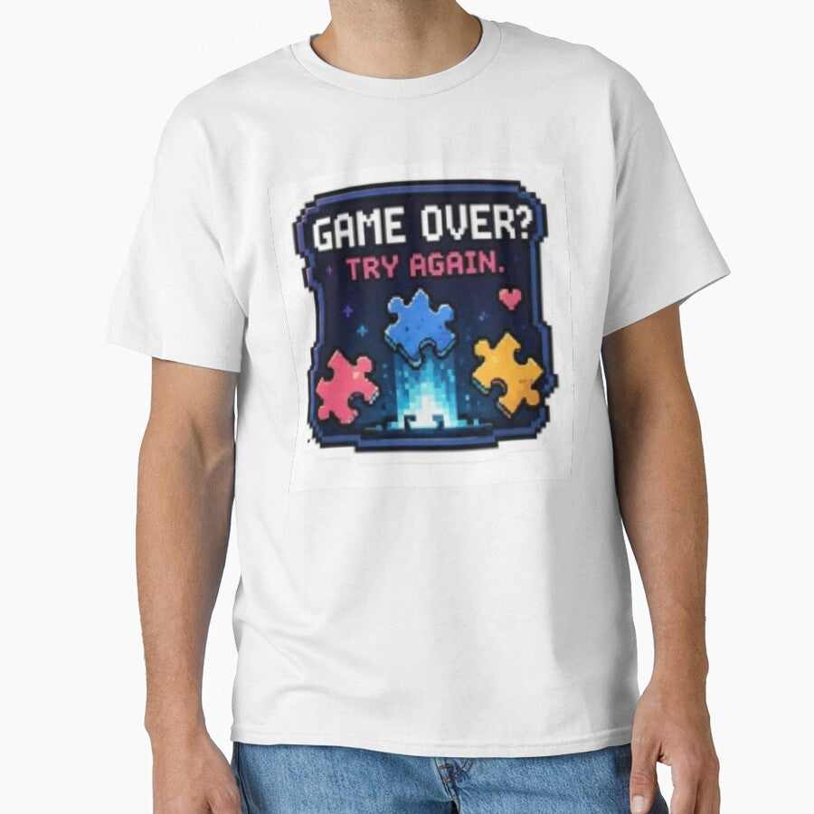 Retro Pixel Puzzle Gamer Design by Jyotisima8929