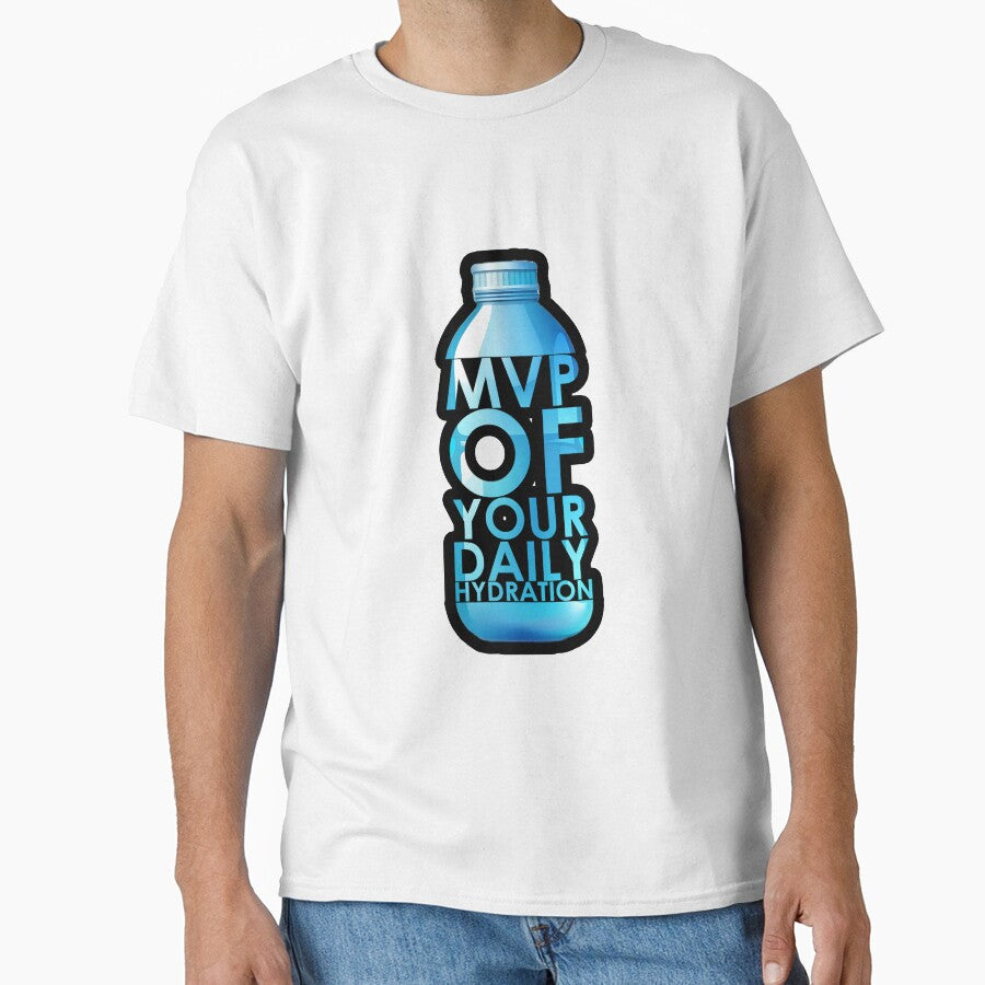 ""Water: the real MVP of your daily hydration game"" (Black) by TyxShop Unisex , , , Long Sleeve Tee