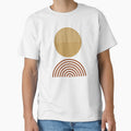 Lines And Circle Brown Yellow by ArunikaPrints