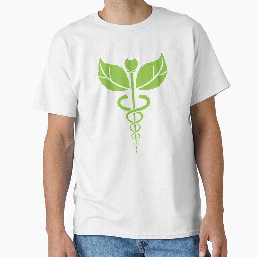 Green Leaf Caduceus For Natural Doctor by DOLCEINDIGO