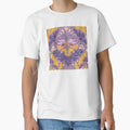 Whimsigoth butterfly florals -  yellow ochre and purple pattern by tanyadistudio
