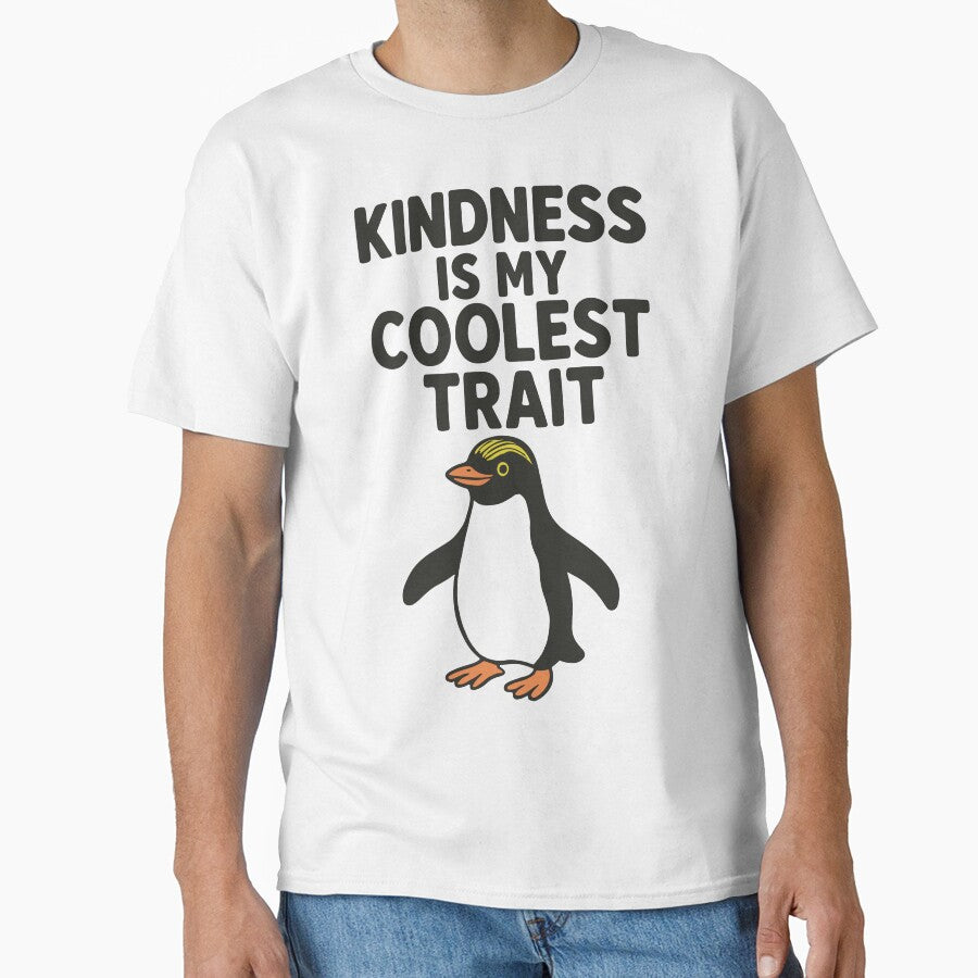 Kindness Penguin Quote – Uplifting Animal Art - Kindness is My Coolest Strength by Madeline Binder Art & Design
