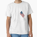 Bigfoot Victorty sign Peace USA Flag in the forest camping by Brigitte98