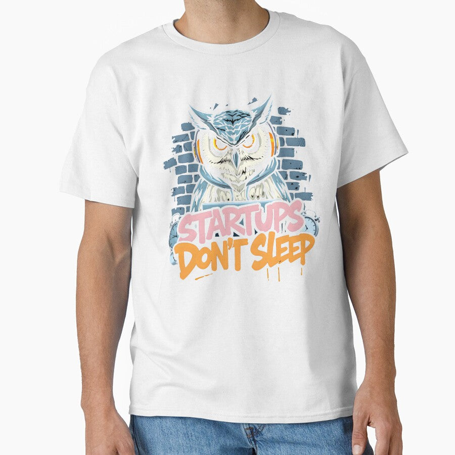 Startups Dont Sleep Owl Design by FoxyJags